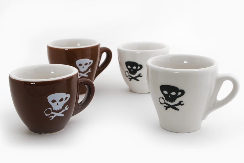 Skull Pattern Black and Cream Personalized Espresso Cup, Zazzle in 2023